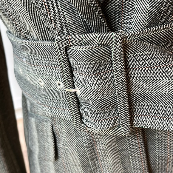 EUC Danielle Bernstein longer belted single button plaid lined jacket - Picture 6 of 16